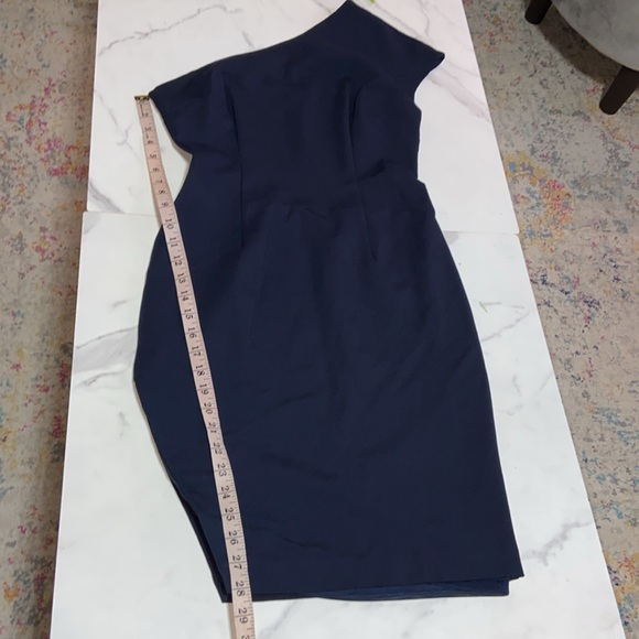 FINDERS KEEPERS Blue One Shoulder Mini Dress Size Medium - Picture 7 of 16